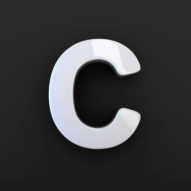 gri parlak harf C