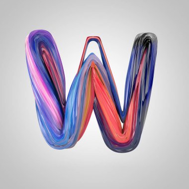 parlak boyalı büyük harf W