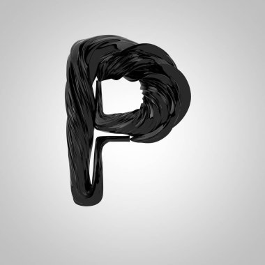 büyük siyah harf P