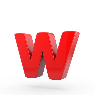 küçük kırmızı harf W