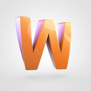 büyük portakal harf W