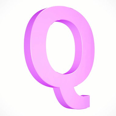 büyük pembe harf Q