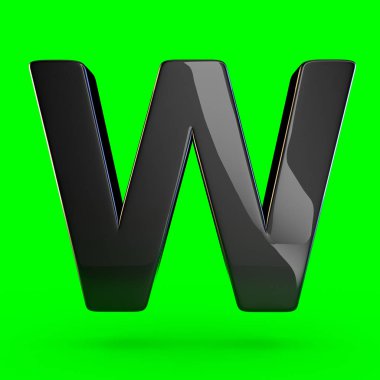 büyük siyah harf W