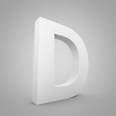 Büyük gri harf D