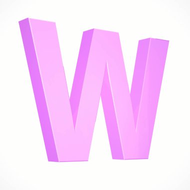 büyük pembe harf W