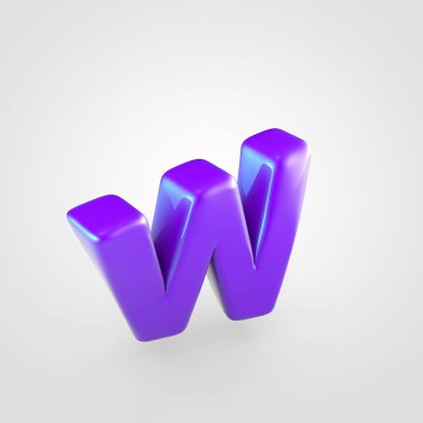 parlak mor harf W