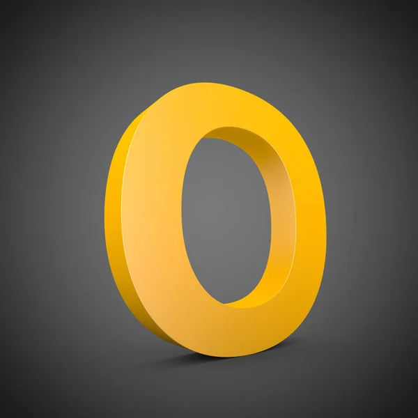 Uppercase yellow letter O — Stock Photo, Image