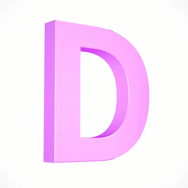 Uppercase pink letter D — Stock Photo, Image