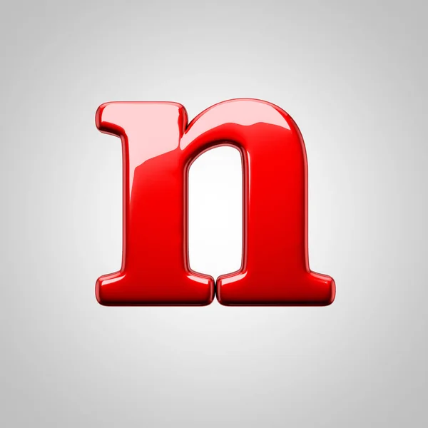 Строчная красная буква N — стоковое фото