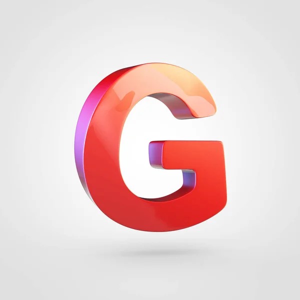 Uppercase red letter G — Stock Photo, Image