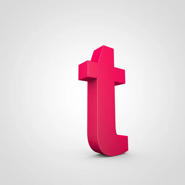 Lowercase pink letter T — Stock Photo, Image