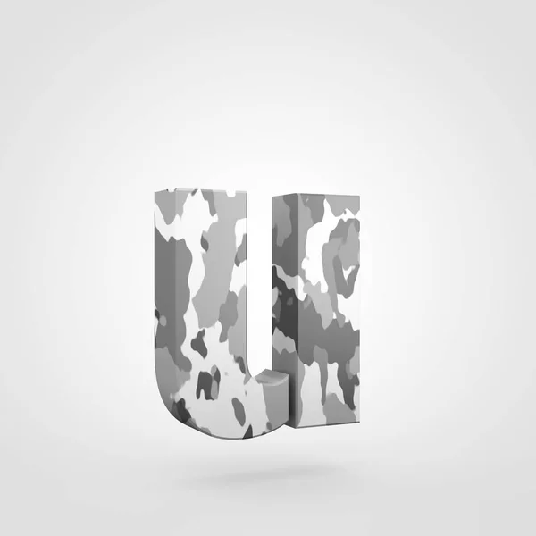 Camouflage dessin de la lettre minuscule U — Photo