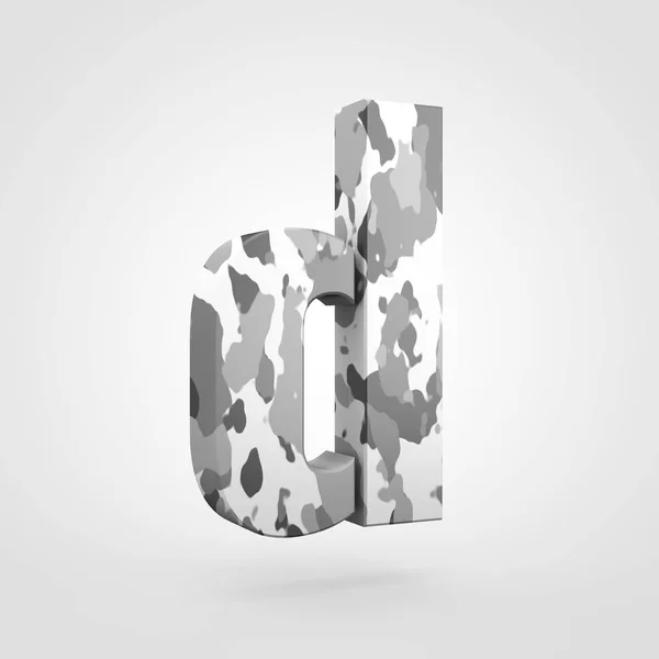 Camouflage dessin de la lettre minuscule D — Photo
