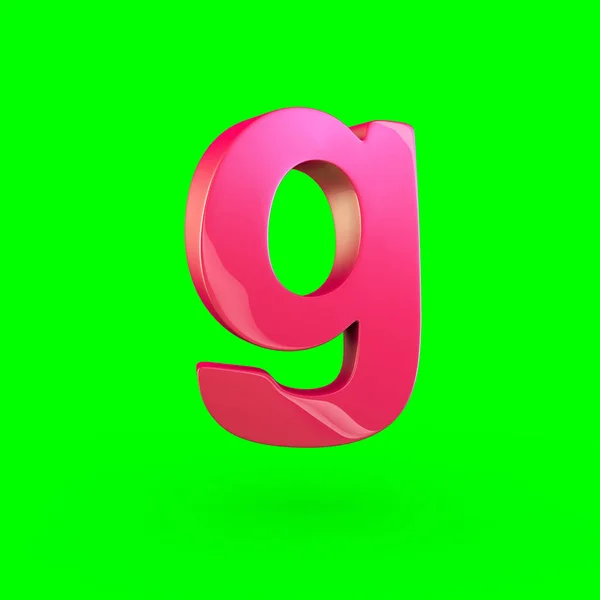 Строчная розовая буква G — стоковое фото