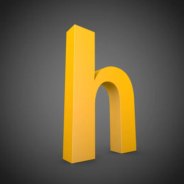 Строчная желтая буква H — стоковое фото