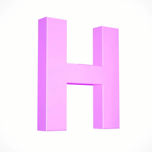 Rózsaszín nagybetűvel H — Stock Fotó