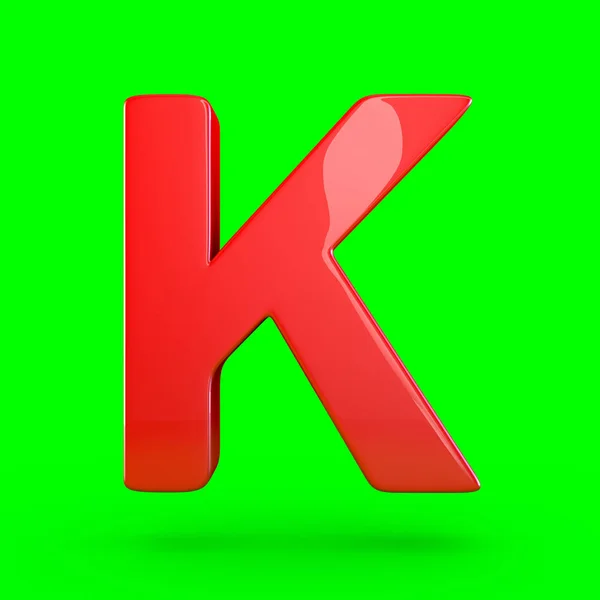 Büyük kırmızı harf K — Stok fotoğraf