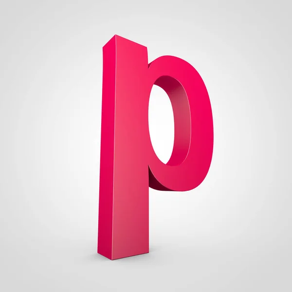 粉红色的小写字母 P — 图库照片