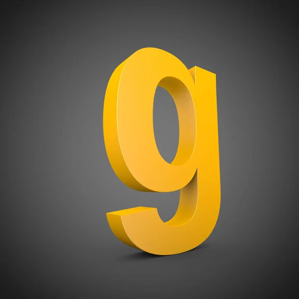 Κίτρινο γράμμα πεζά G — Φωτογραφία Αρχείου