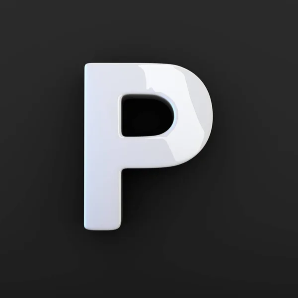 Szary błyszczący litera P — Zdjęcie stockowe