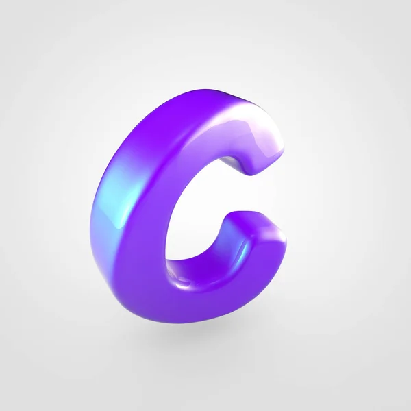 Glanzende violet letter C — Stockfoto