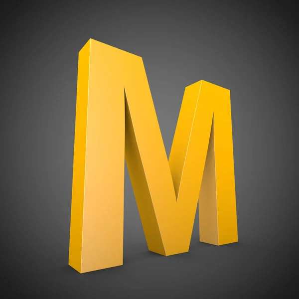 Uppercase yellow letter M — Stock Photo, Image