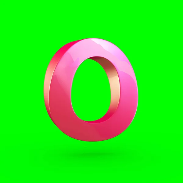 Верхній регістр рожева літера O — стокове фото