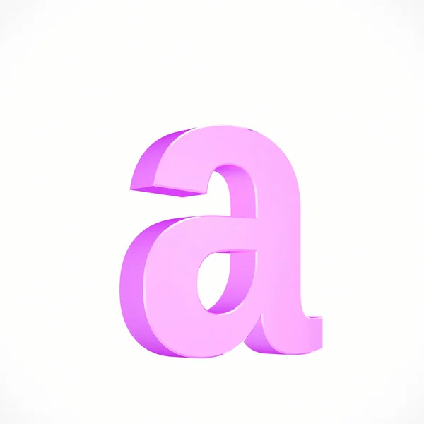 粉红色的小写字母 A — 图库照片