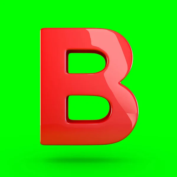 Letra vermelha maiúscula B — Fotografia de Stock