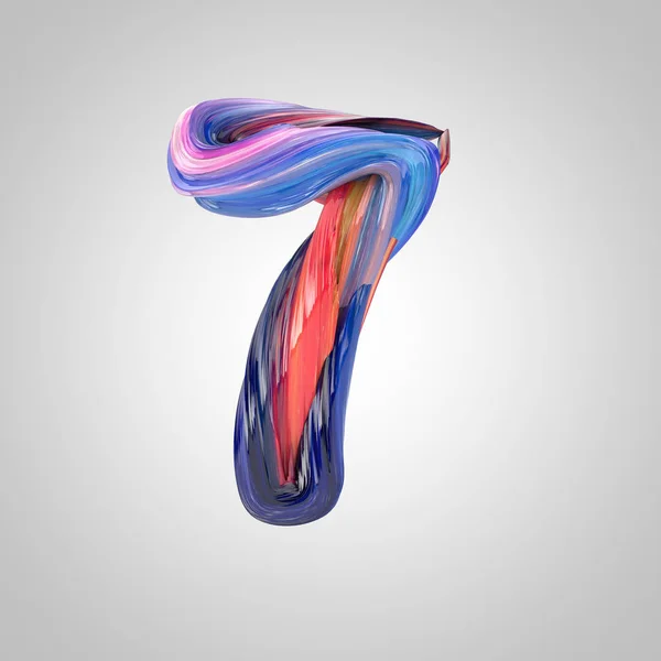 Bright painted number 7 — Stock Photo, Image