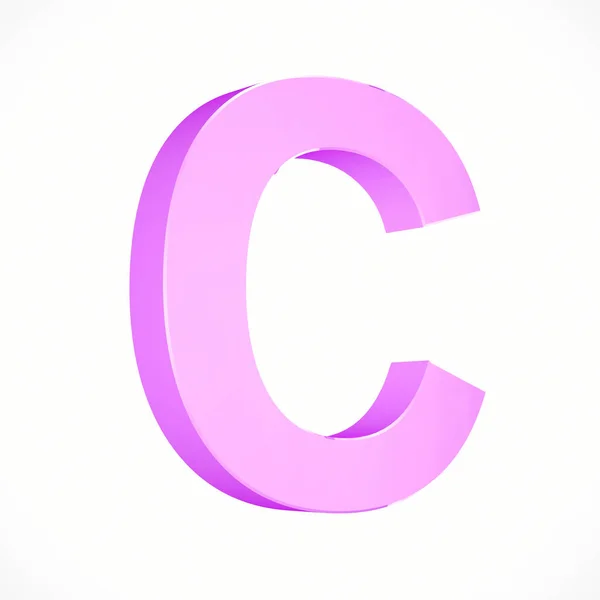 Прописная розовая буква C — стоковое фото
