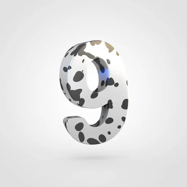 Dalmatinisches Design der Zahl 9 — Stockfoto
