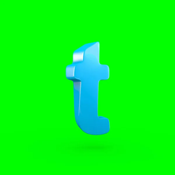 Kleine blauwe letter T — Stockfoto