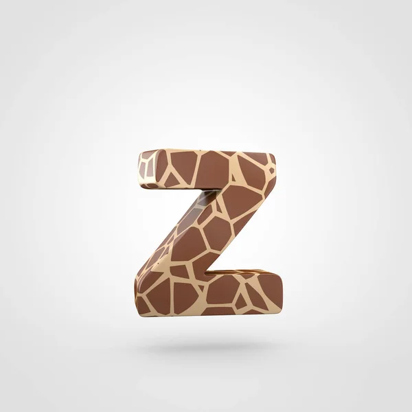 Gemener giraff utformningen av bokstaven Z — Stockfoto