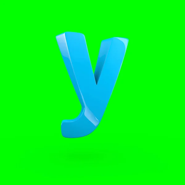 Lowercase blue letter Y — Stock Photo, Image