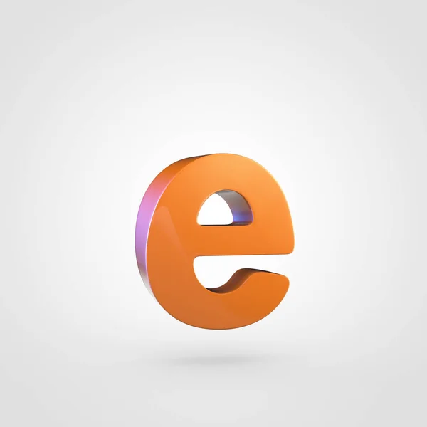 Строчная оранжевая буква E — стоковое фото