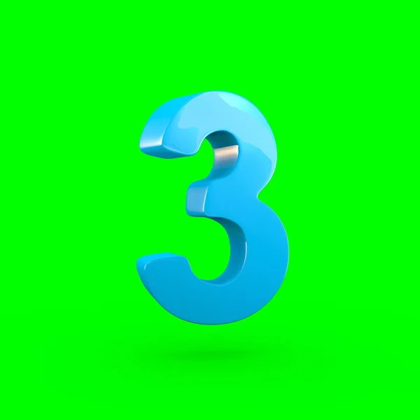 Design of blue number 3 — Stock Photo, Image