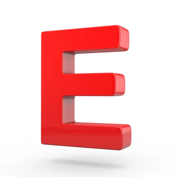 Rode hoofdletter E — Stockfoto