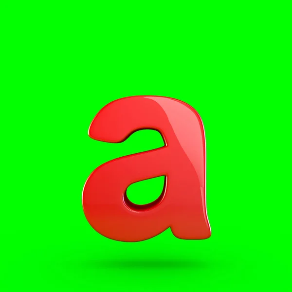 Строчная красная буква А — стоковое фото
