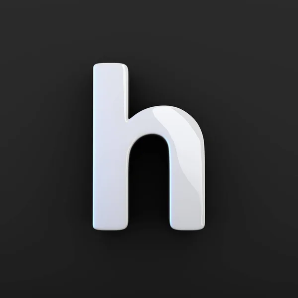 Grey glossy letter H — Stock Photo, Image