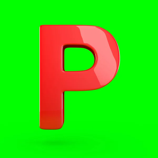 Velké červené písmeno P — Stock fotografie