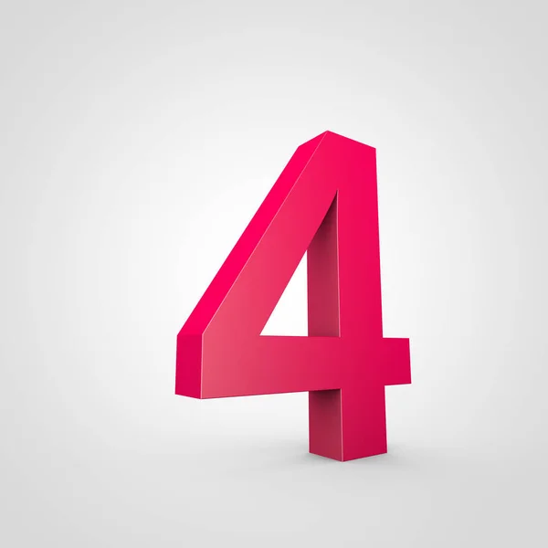Дизайн розового числа 4 — стоковое фото