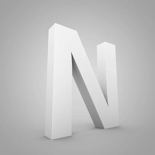 Uppercase grey letter N — Stock Photo, Image