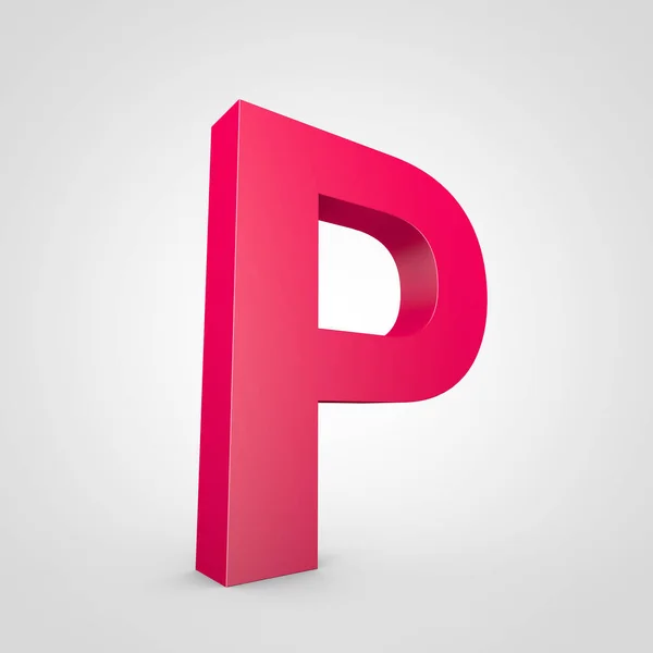 Huruf pink uppercase P — Stok Foto