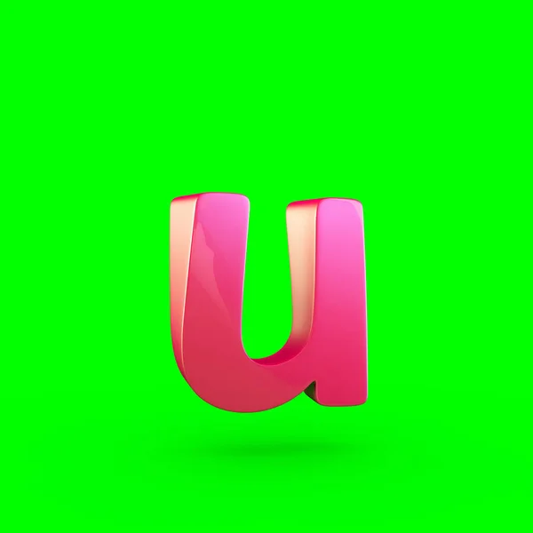 Lowercase pink letter U — Stock Photo, Image