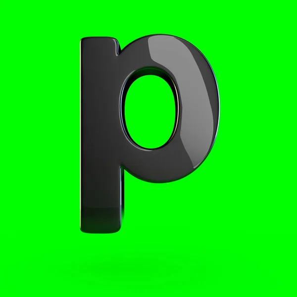 Lowercase black letter P — Stock Photo, Image