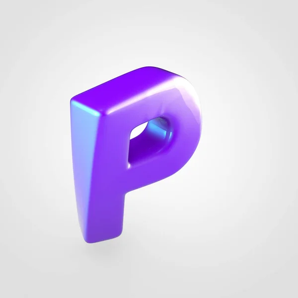 Glossy violet letter P — Stock Photo, Image