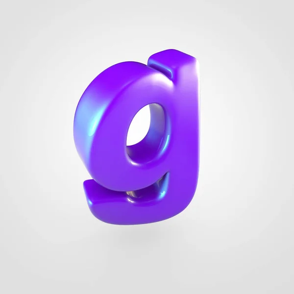 Glossy violet letter G — Stock Photo, Image