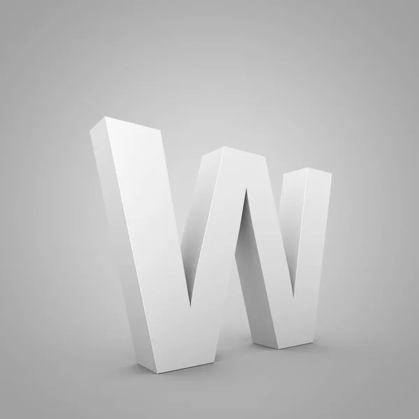 Lowercase grey letter W — Stock Photo, Image