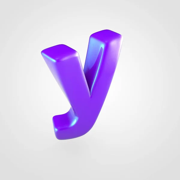 Glossy violet letter Y — Stock Photo, Image